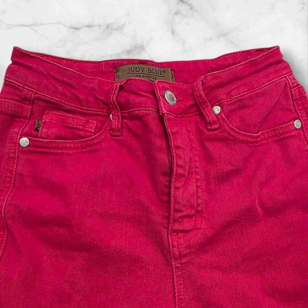 Judy Blue Jeans Red Size 25 - Picture 4 of 5